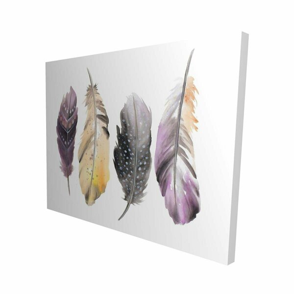 Begin Home Decor 16 x 20 in. Bohemian Feather Set-Print on Canvas 2080-1620-AN335